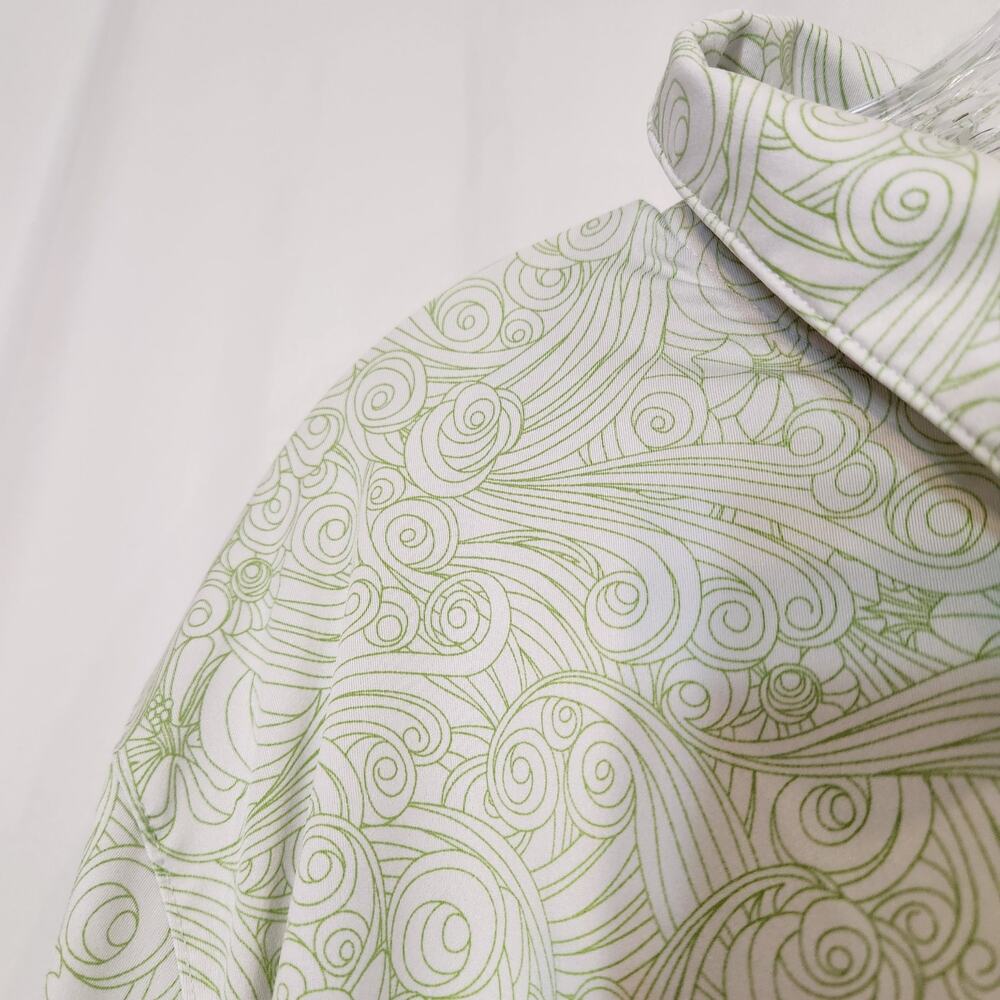 PUMA MATTR Gust O Wind Green White Floral Wind Swirl Design Golf Polo Mens 2XL - Picture 6 of 11